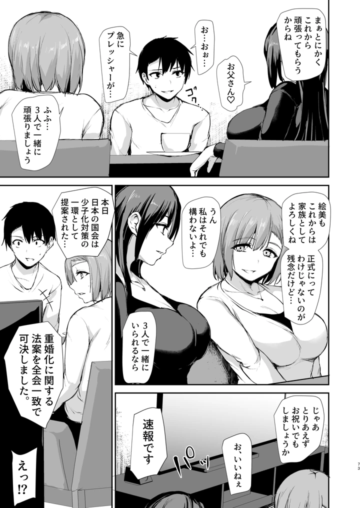 (しまぱん)巨乳が2人いないと勃起しない夫のために友達を連れてきた妻3(しまぱん)-74ページ目