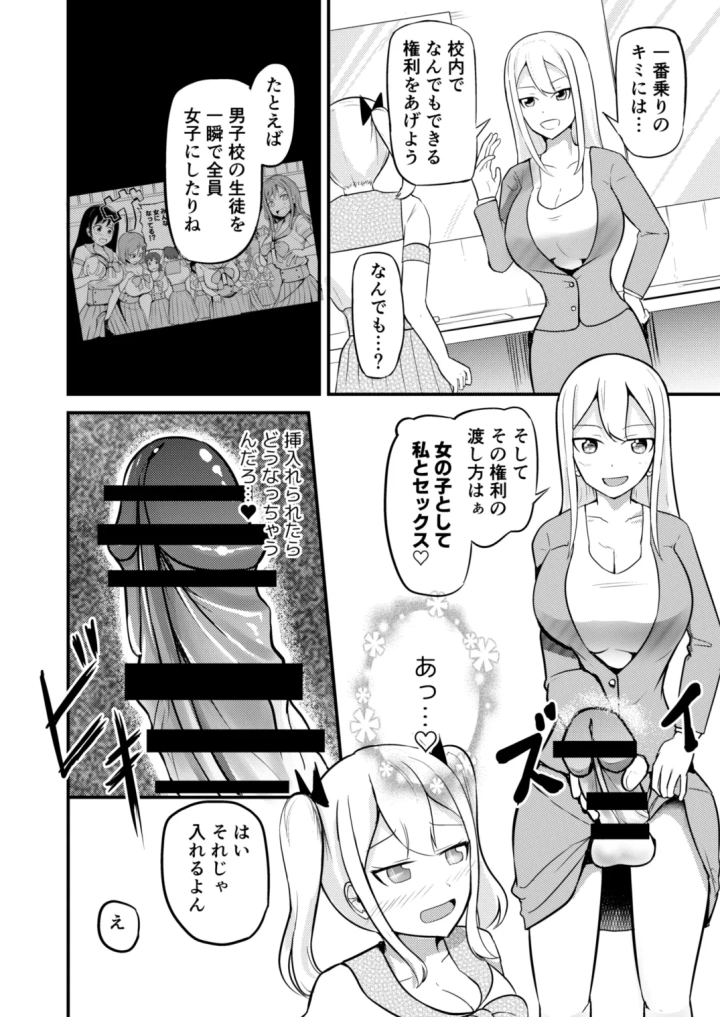 (モチと幸せ (まと) )学校まるごと女の子にする話・上-8ページ目